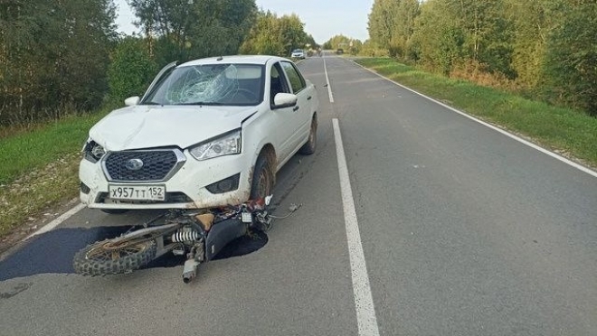 В Горномарийском районе 13-летний подросток на питбайке попал в ДТП