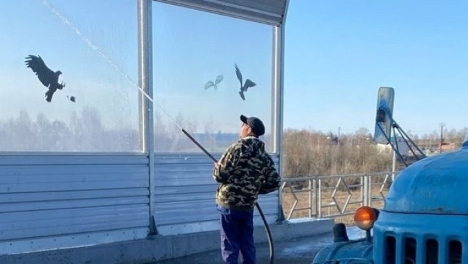В Йошкар-Оле промывают защитные экраны новой магистрали