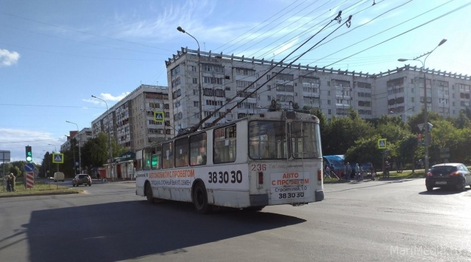 В Йошкар-Оле изменения в схеме движения троллейбусов связаны с отключением электроэнергии