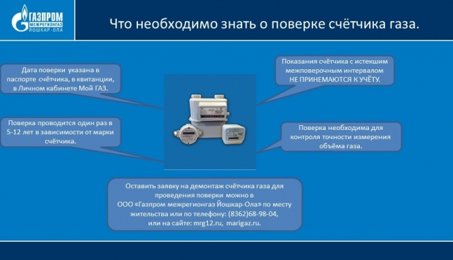 Владельцев газовых счетчиков известили о поверке приборов  учёта газа