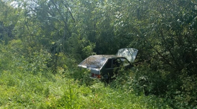На Санчурском тракте пьяный водитель вылетел в кювет на «ВАЗ-2114»