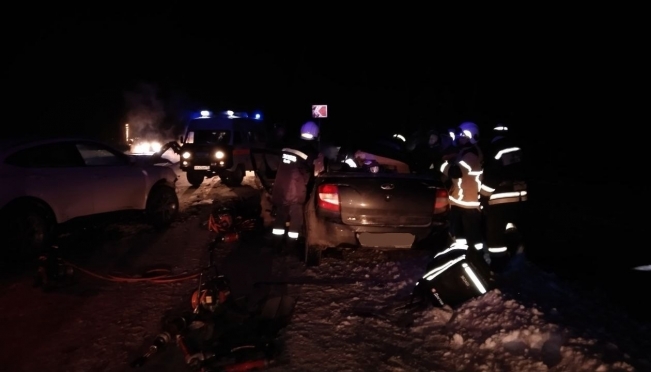 Спасатели Марий Эл деблокировали раненого и погибшую из разбитой машины