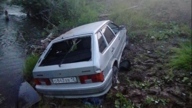 В Марий Эл пьяный водитель сорвался с обрыва на реке Толмань