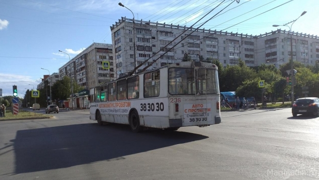 В Йошкар-Оле из-за перекрытия Царьградского проспекта изменили маршрут трёх троллейбусов