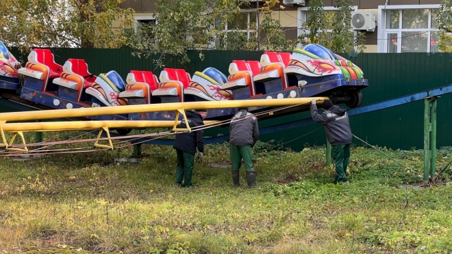 Часть аттракционов парка культуры и отдыха в Йошкар-Оле закрыли до весны